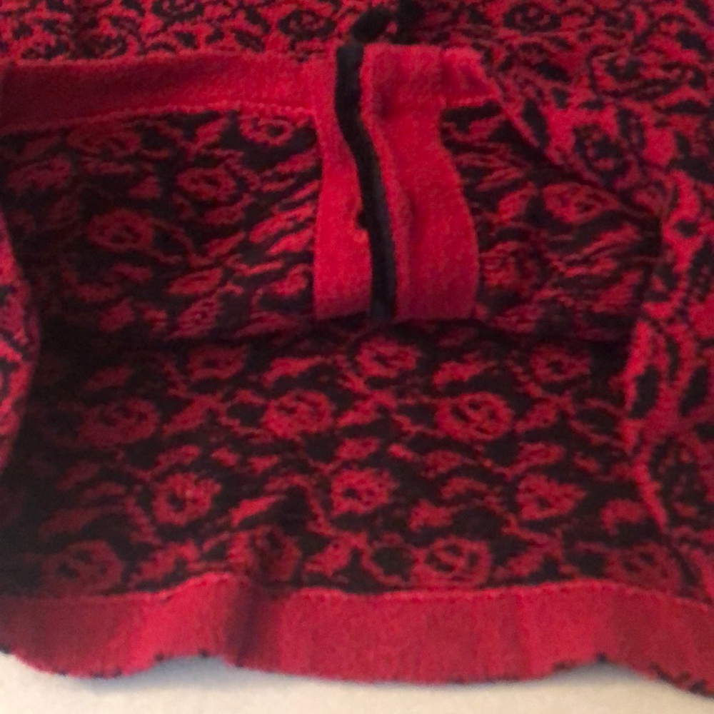 Talbots red and black cardigan - Picture 4 of 8